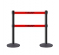 Cement Base Belt Stanchions - BP222 yellow pole