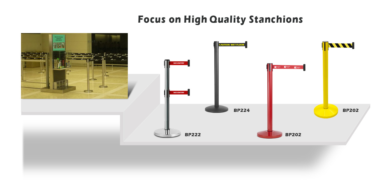 Cement Base Belt Stanchions